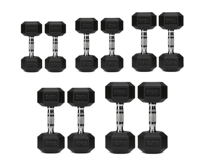 Rubber Hex Dumbbell Set for Your Home Gym